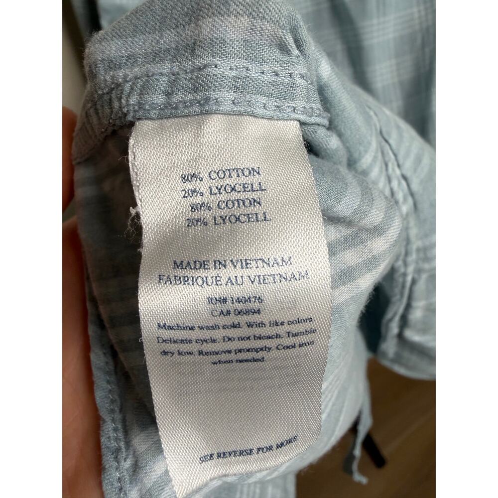 Faherty Long Sleeve Organic Cotton Flannel Size Large - Picture 4 of 4